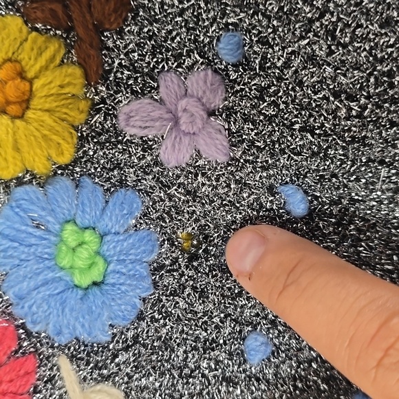 Celia B Gray Floral Embroided Cardigan Sweater - Picture 7 of 13